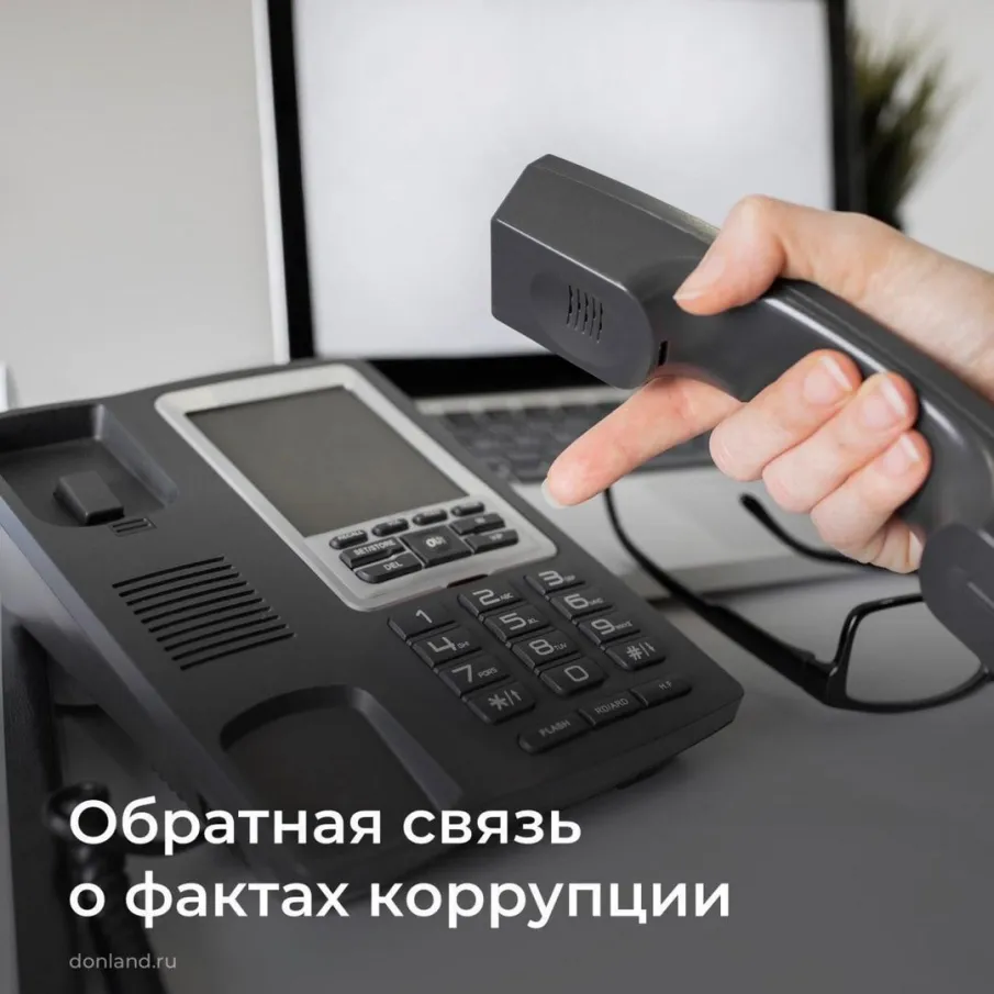 О фактах коррупции можно сообщить по телефону горячей линии ...