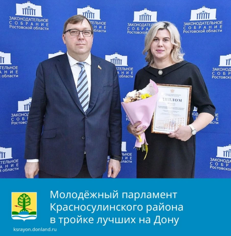 Молодёжный парламент при Собрании депутатов Красносулинского района (МПКР) занял третье место в областном конкурсе