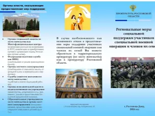 Региональные меры социальной поддержки участников специальной военной операции и членов их семей