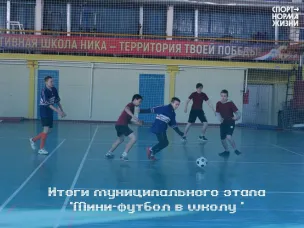 Итоги муниципального этапа Общероссийского проекта «Мини-футбол в школу»