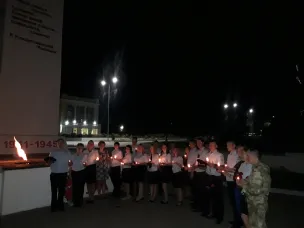 В городе Красный Сулин сотрудники полиции и представители общественного совета при МО МВД России «Красносулинский» зажгли «свечи памяти» в память о жертвах Великой Отечественной войны