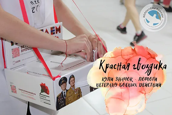 Купи значок «Красная гвоздика» – помоги Ветерану
