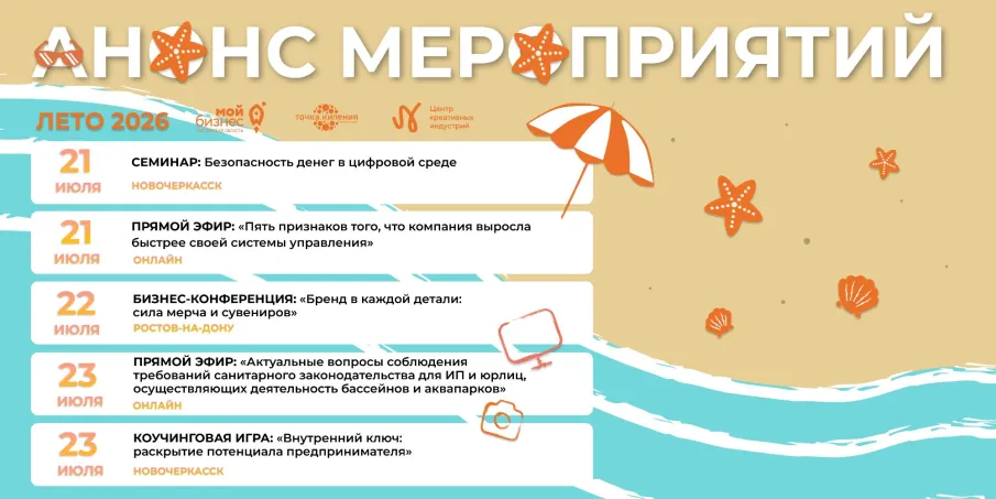 Мерч как актив, диагностика системы управления компанией и развитие креативного подхода в бизнесе. Разбираемся, прокачиваем и внедряем — на этой неделе в центрах «Мой бизнес» и Центре креативных индустрий