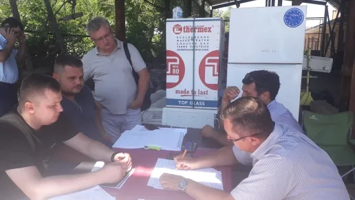 Выездное совещание на объекте    капитального ремонта автомобильной дороги «ст.Новомихайловская-п.Розет»