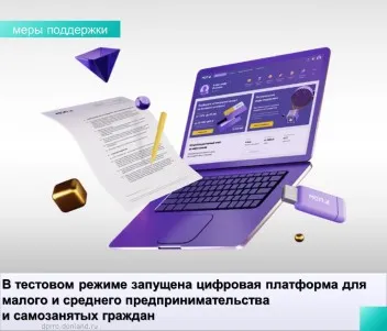 В тестовом режиме запущена цифровая платформа для малого и среднего предпринимательства и самозанятых граждан