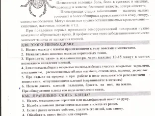 Памятка по профилактике Крымской геморрагической лихорадки