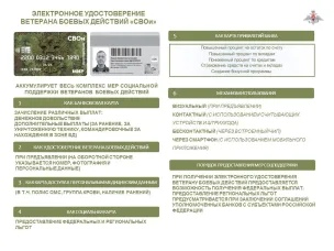 В России внедрили электронное удостоверение Ветерана боевых действий «СВОи»