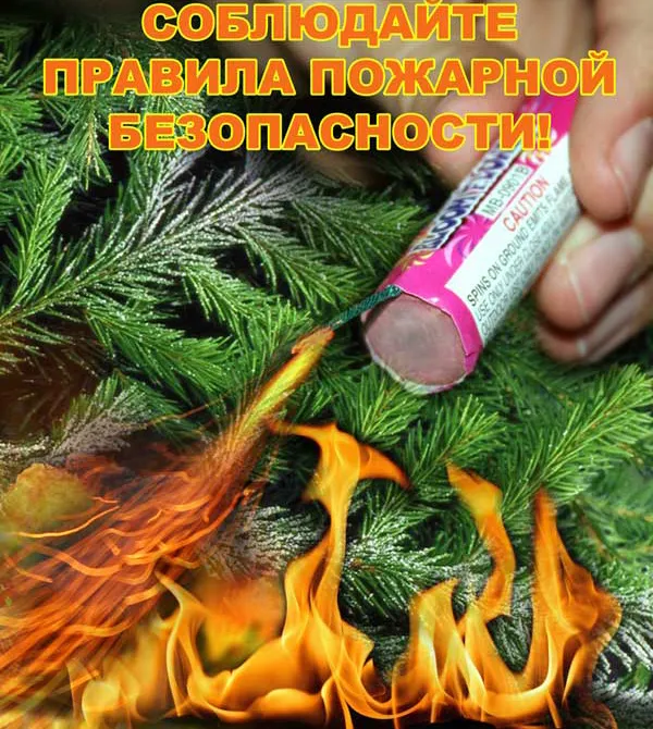 Правила пожарной безопасности при проведении Новогодних праздников