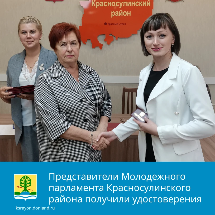 Молодёжный парламент района укомплектован удостоверениями