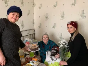 Поздравление участницы блокады Ленинграда Парфеновой А.И.