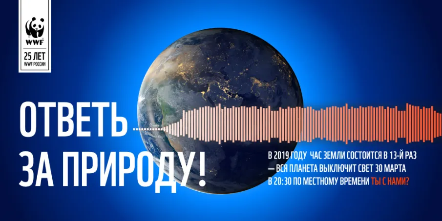 30 марта 2019 года с 20.30 до 21.30 состоится международная акция «Час Земли»