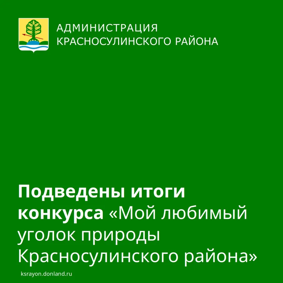 Подведены итоги конкурса «Мой любимый уголок природы Красносулинского района»