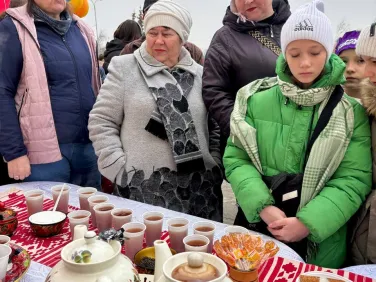 Проводы масленицы, возле районного Дворца культуры