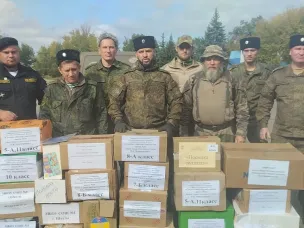 09 октября 2022 года казаки ЮКО «Сулинский Юрт» совместно с руководителем КДМО Донцы, во главе атамана, приняли участие в доставке гуманитарной помощи бойцам Стрелкового батальона 2716